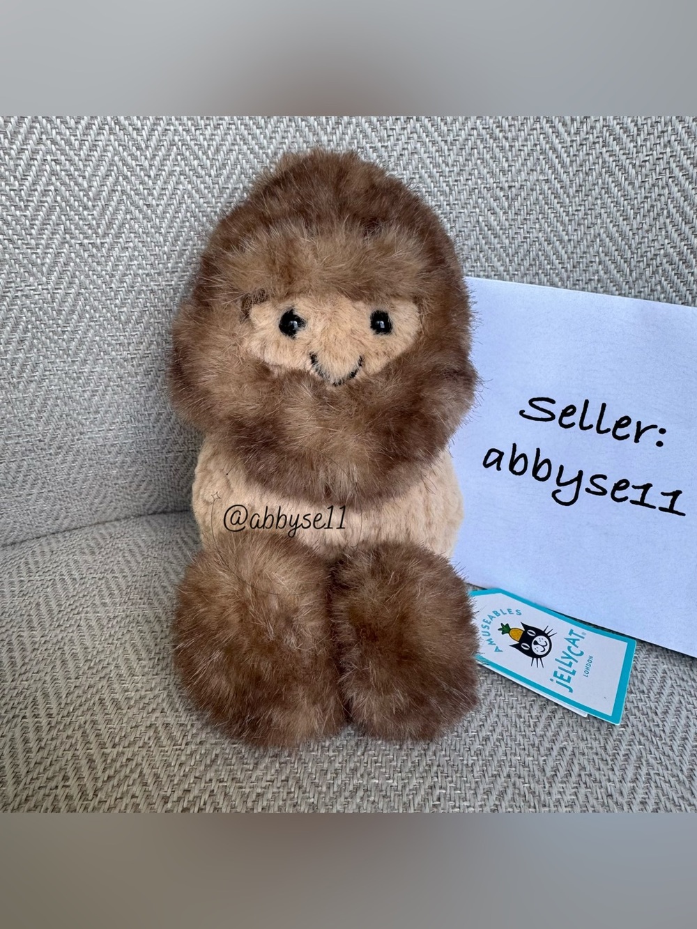 Jellycat Amuseables Peanut ‘Yeti’ - Authentic - Brand New With Tags - Fast Ship